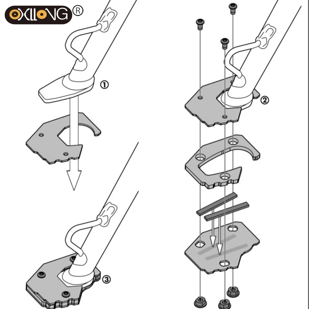 For 1290 Super Adventure S/R/T 2016 2017 2018 2019 2020 Motorcycle Kickstand Side Stand Enlarger Extension Plate