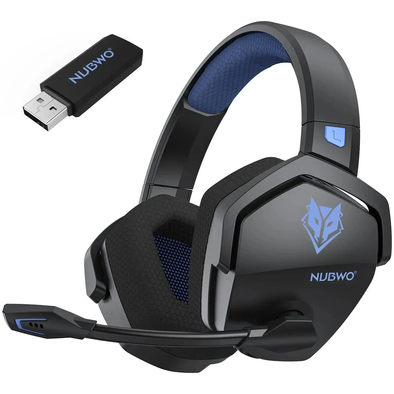 NUBWO G06 Dual Wireless Headsets Gamer 2.4GHz Bluetooth 5.3 Gaming Headphones with Microphone for PS5, PS4, PC, Mobile, Switch image 3