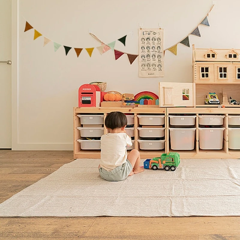 Banderas triangulares algodón, guirnaldas, banderines decorativos para dormitorio niños y guardería