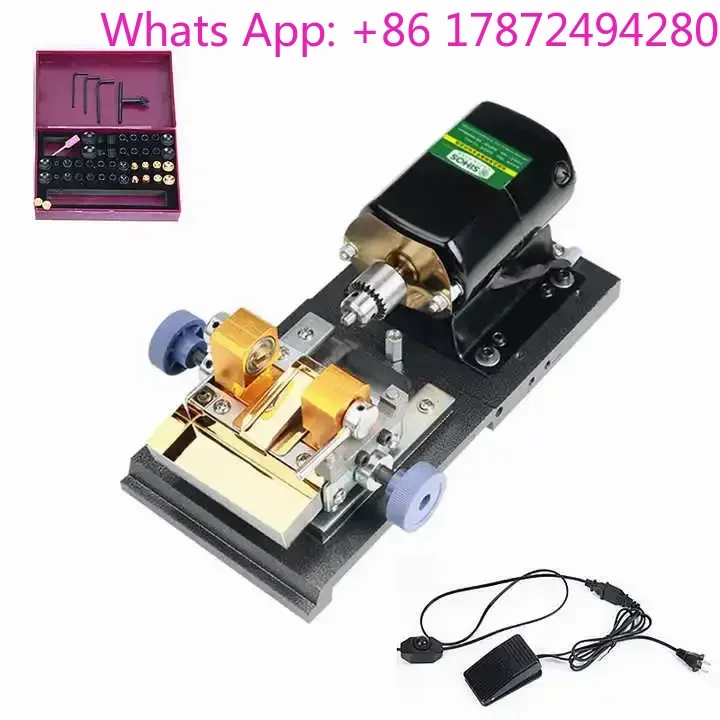 /Semi‑Automatic Pearl Bead Punching Drilling Machine, Full Set Jewelry Punch Engraving Tool