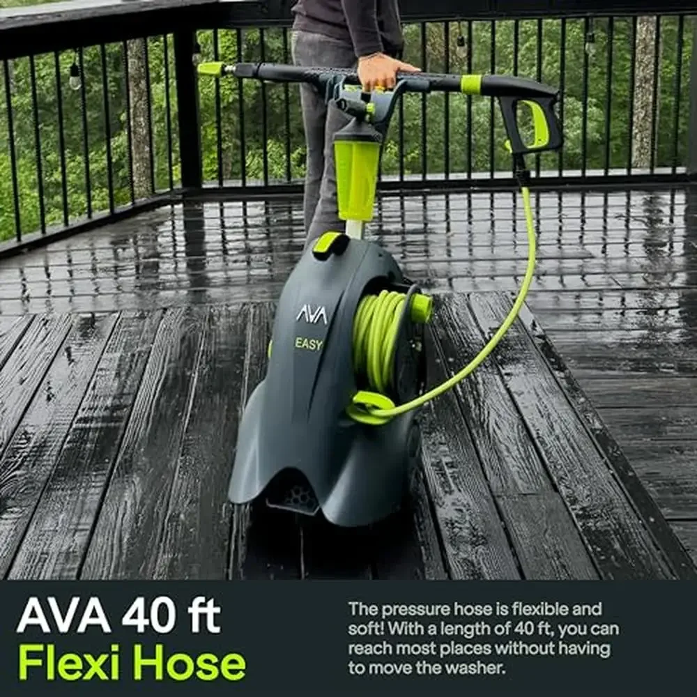 High Power AVA Easy P50 Pressure Washer XL 2050 Max PSI 1.85 GPM Premium Foam Cannon Turbo Nozzle Patio Clean Zoom Lance 40ft