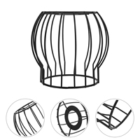 Metal Lamp Shade E14 3Mm Hole Hollow Out Industrial Style Wire Cage Light Cover For Ceiling Floor Pendant Lamps Home Diy Kit