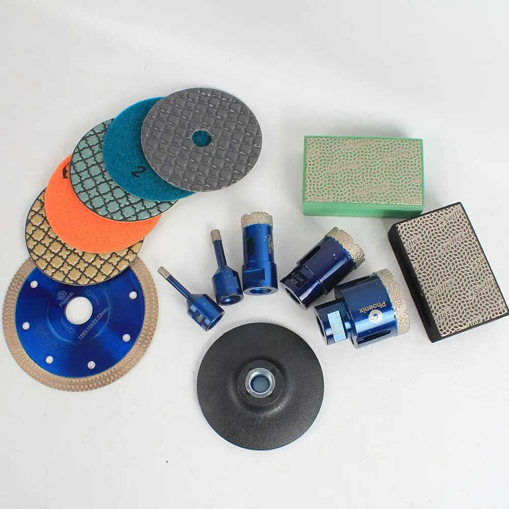 Raizi السيراميك بلاط البورسلين الماس مثقاب الخشب كيت كيف رأى مجموعات مع قطع طحن تلميع القرص ومنصات تلميع اليد
