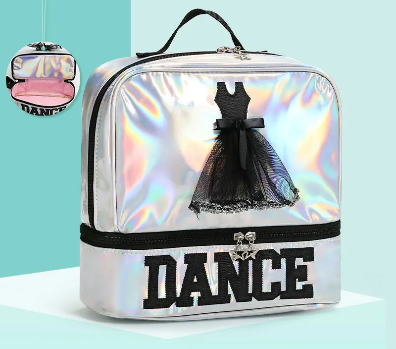 Ballet Dance Bags for Kids Double Shoulder Bag Children Latin Dance Storage Backpack Girl Schoolbag Girls Dance Bag