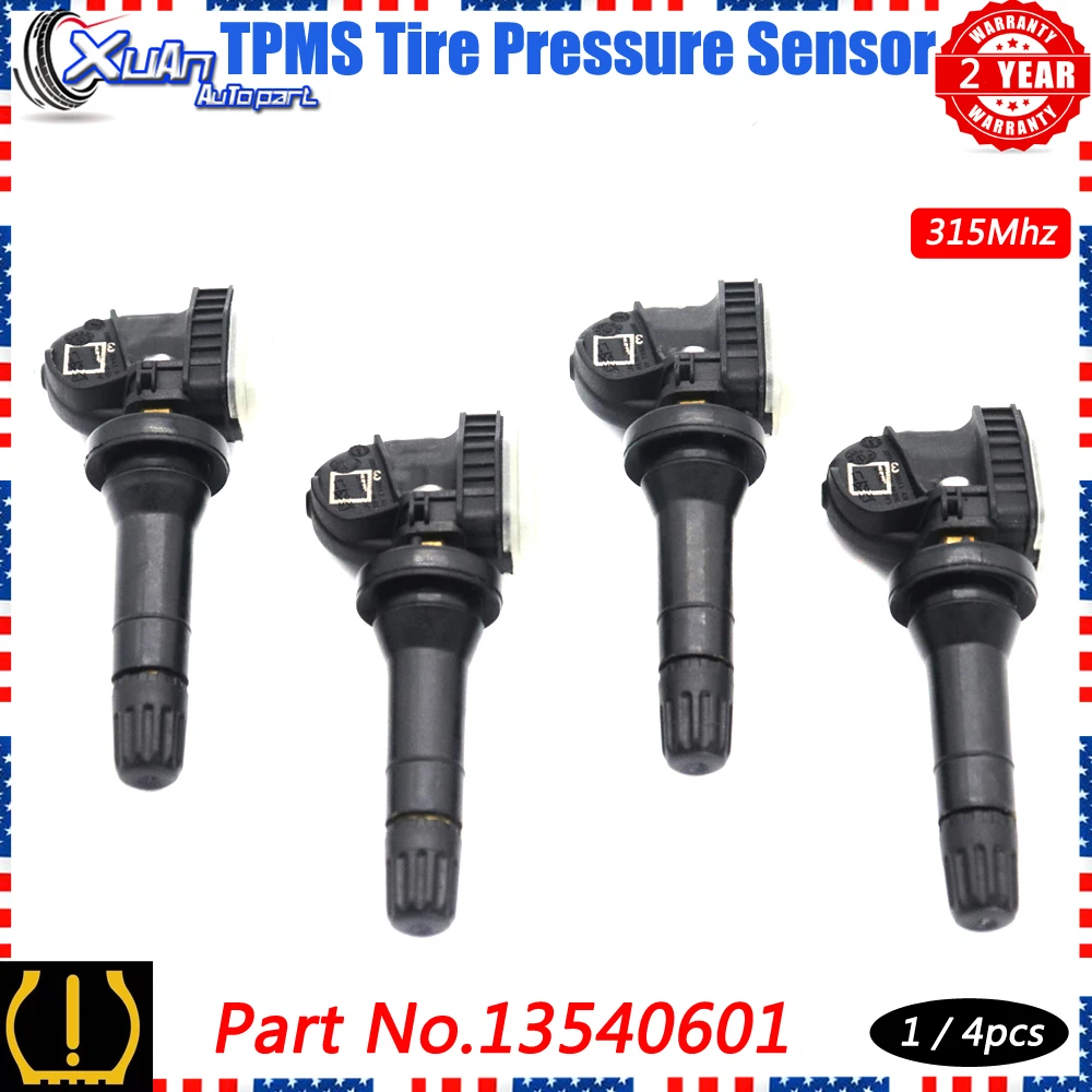 Система контроля давления в шинах XUAN TPMS 13540601 для Buick Cadillac SRX STS ChevyTahoe GMC организма Hummer Pontia 315 МГц