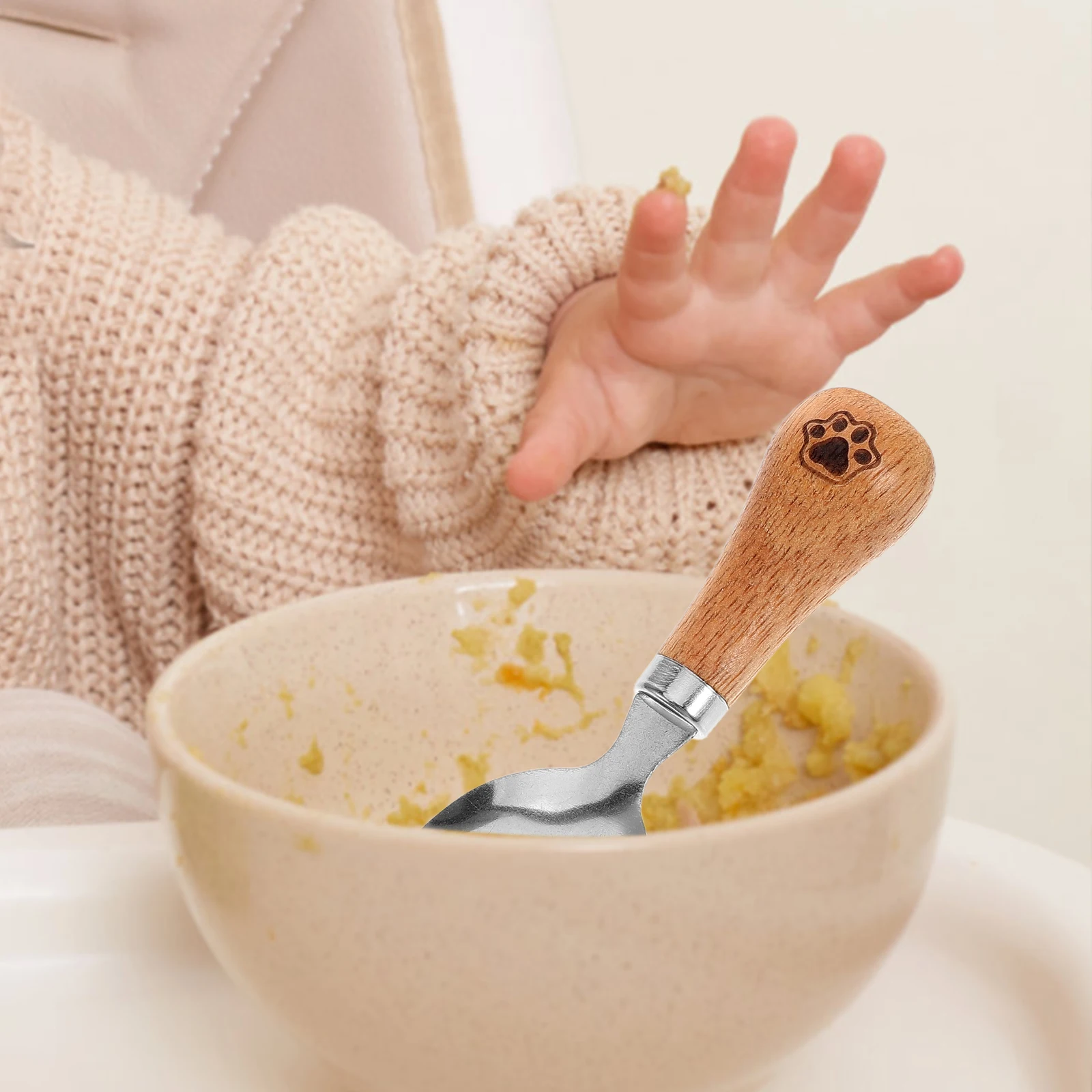 

Camping Tableware Outdoor Enthusiasts Utensils Convenient Small Spoon Fork Spoons and Wooden Travel