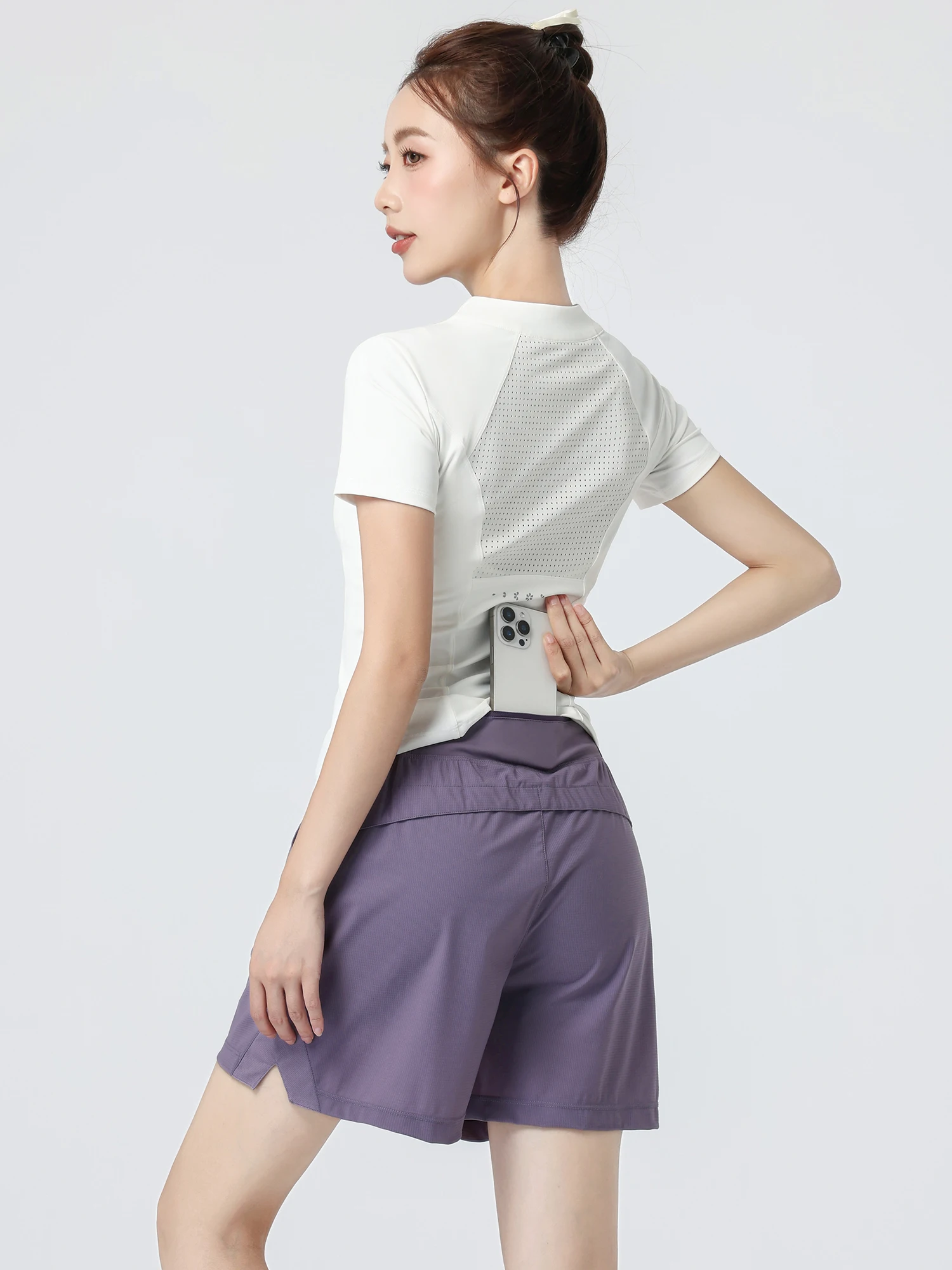 夏用ランニングセット レディース 新作 スポーツウェア スマホ対応 ジップ付き速乾フィットネストレーニングトップ ツーピース...