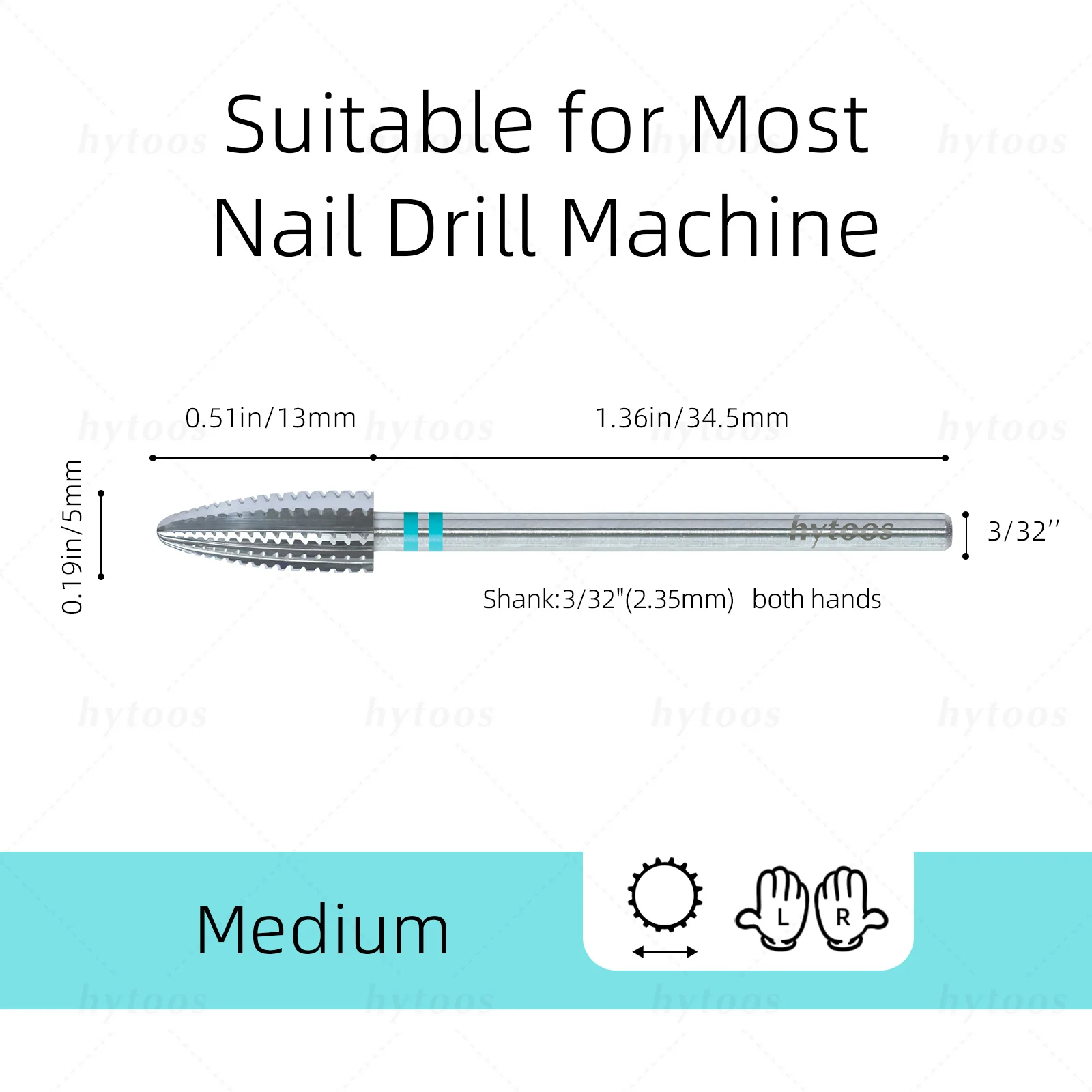 HYTOOS Tornado Carbide Nail Boren Pro Acryl Nail Bit Dikke Gel Removal Tool Elektrische Boren Bestand Manicure Accessoires