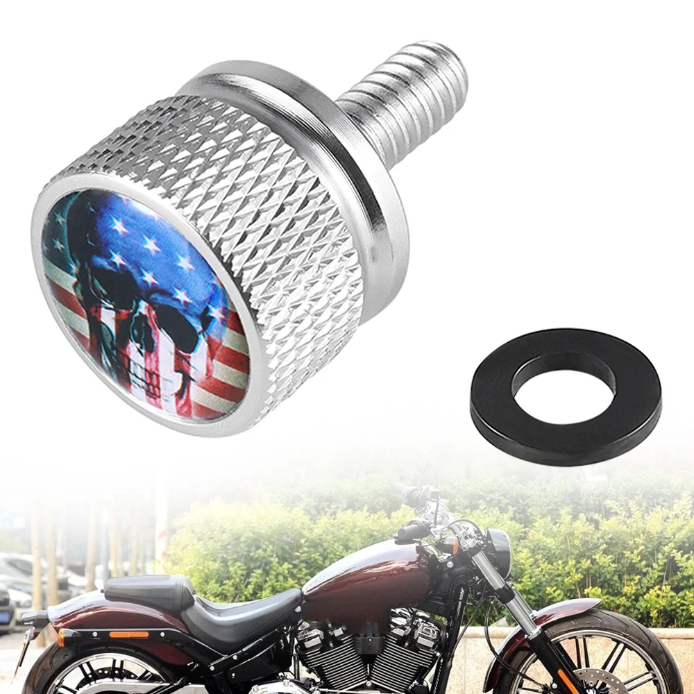 Motorcycle Accessories Rear Fender Seat Bolt Screw American Flag Chrome for Harley Electra Street Glide - view 8