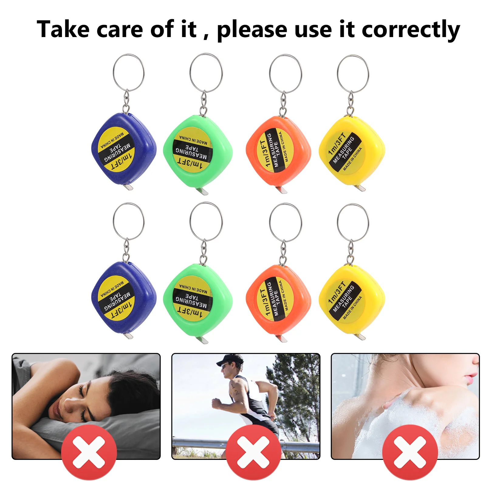 

20Pcs Portable Tape Measure Keyring Mini Retractable Measuring Tape with Stable Slide Lock Comfortable Grip for Home Garden