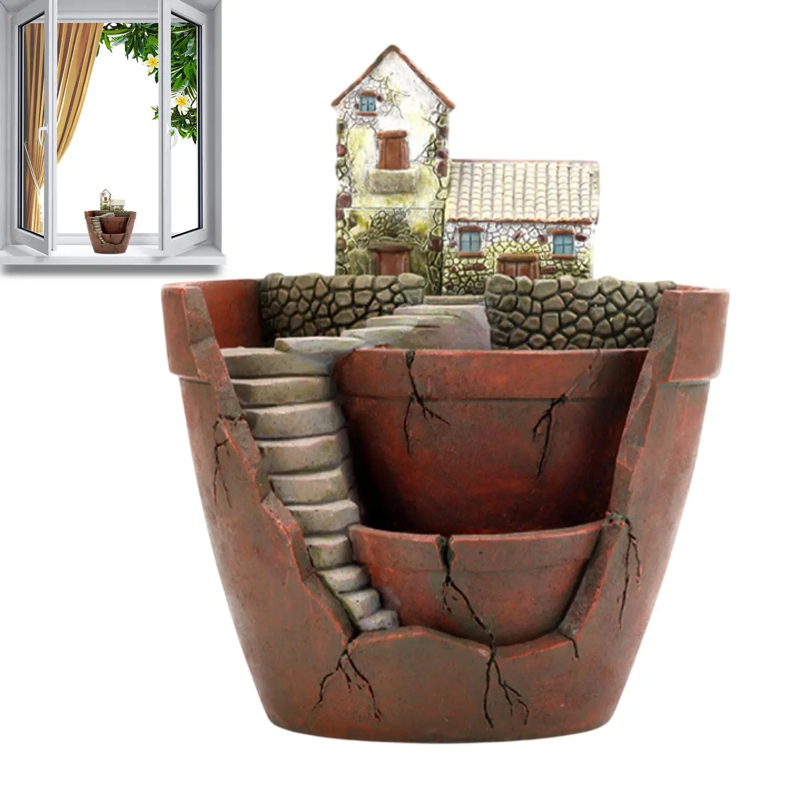 

Indoor Plant Pots Modern Resin Planter Pot For Indoor Plants For Outdoor Garden Terrace Balcony Backyard Kitchen Gardening