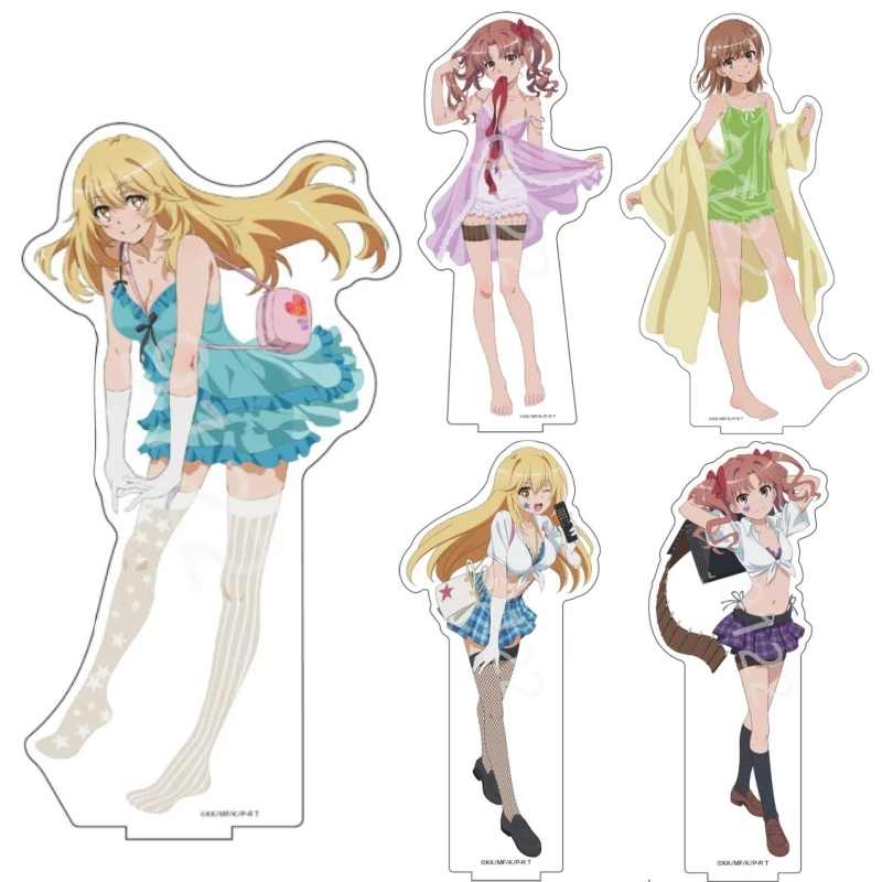 Hot Anime Toaru Kagaku No Railgun Acrylic Figure Stand Plate Cosplay Prop Decor Cartoons Present Friend Christmas Gift 15cm