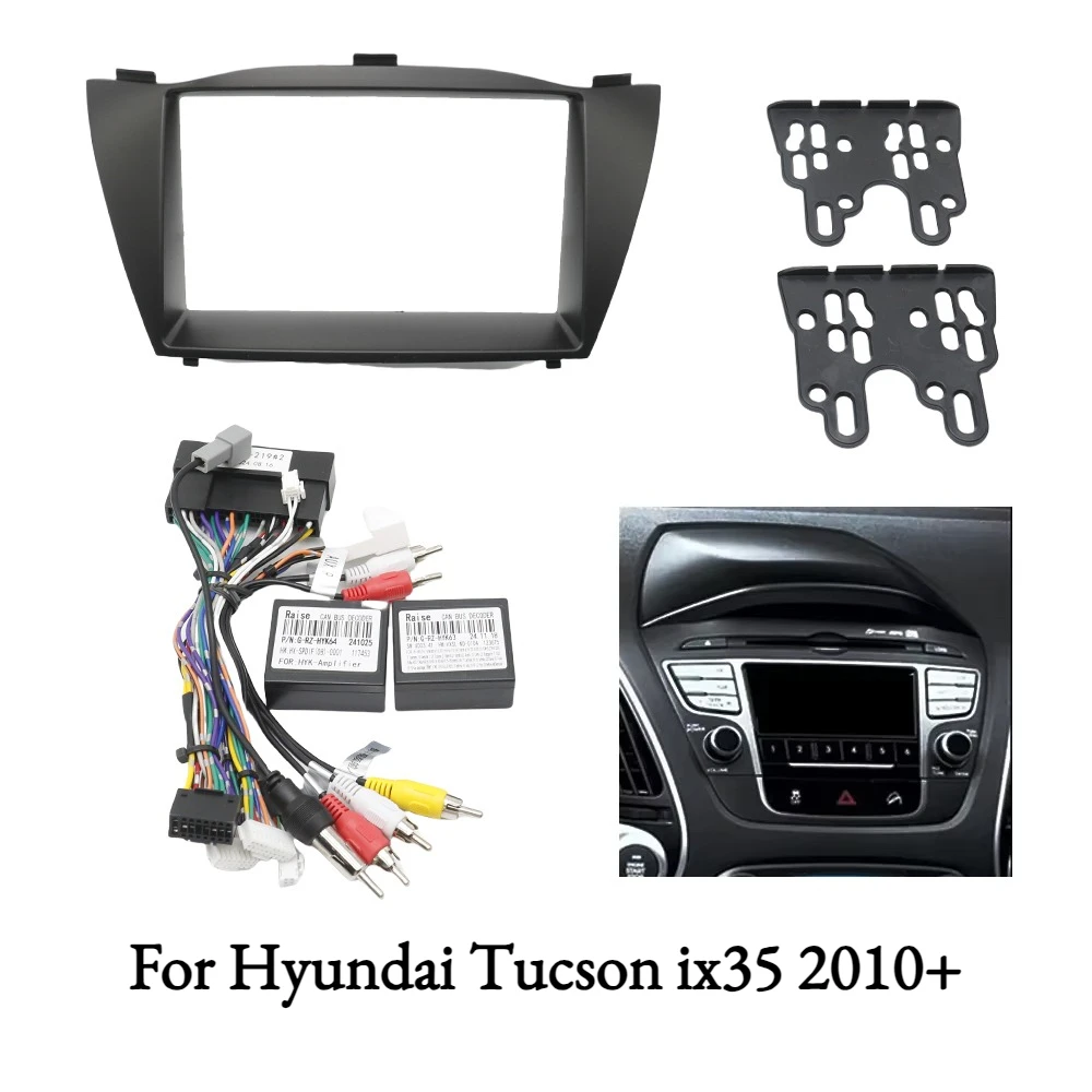 

7Inch Android Car Radio Fascia for Hyundai Tucson ix35 2010+ | 2 Din GPS MP5 Stereo Dash Frame | Head Unit Panel Installation