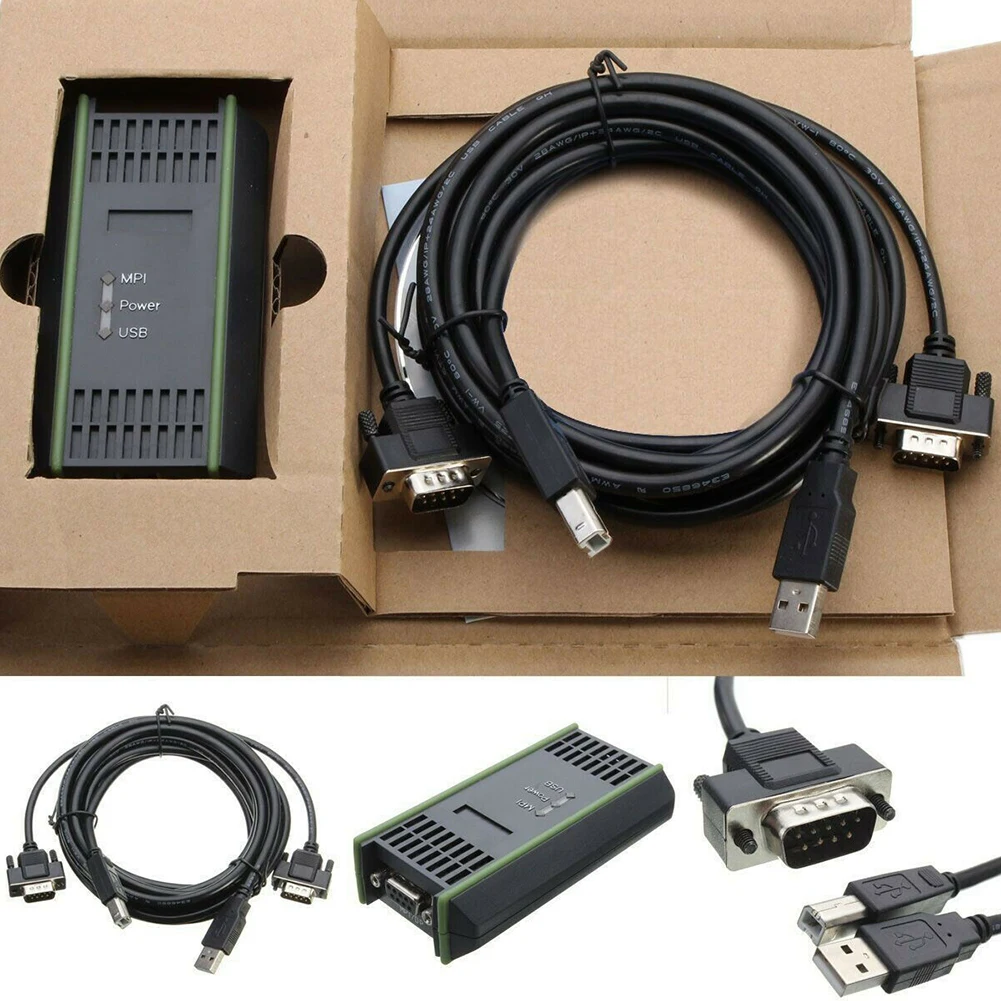 2.5M USB-MPI USB-PPI PLC Cable PC Adapter USB For 6ES7972-0CB20-0XA0 S7- 200 300 400 PPI MPI Communication 9-pin Male Header