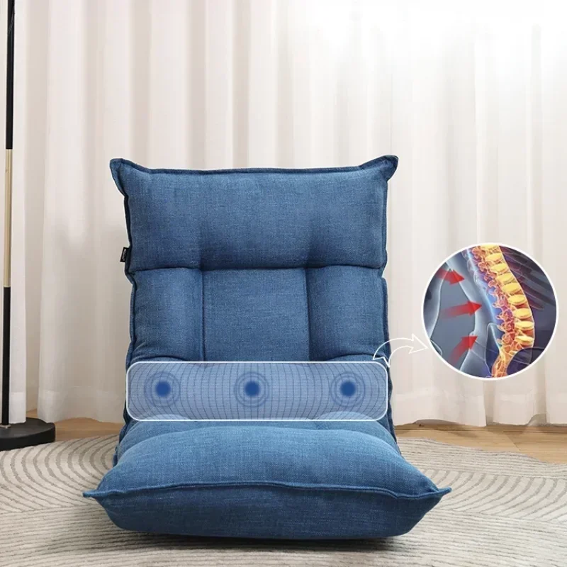 Bed Cushion Back Chair Folding Single Small Sofa, Simple Lazy Sofa Tatami Sofa, Bedroom Balcony Hanging Window Back Chair