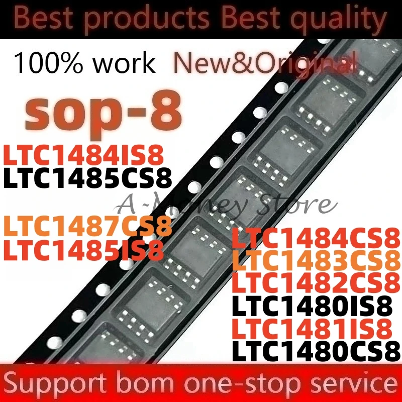 

(5pcs)LTC1481IS8 LTC1482CS8 LTC1480IS8 LTC1480CS8 LTC1483CS8 LTC1484CS8 LTC1484IS8 LTC1485CS8 LTC1485IS8 LTC1487CS8 sop-8