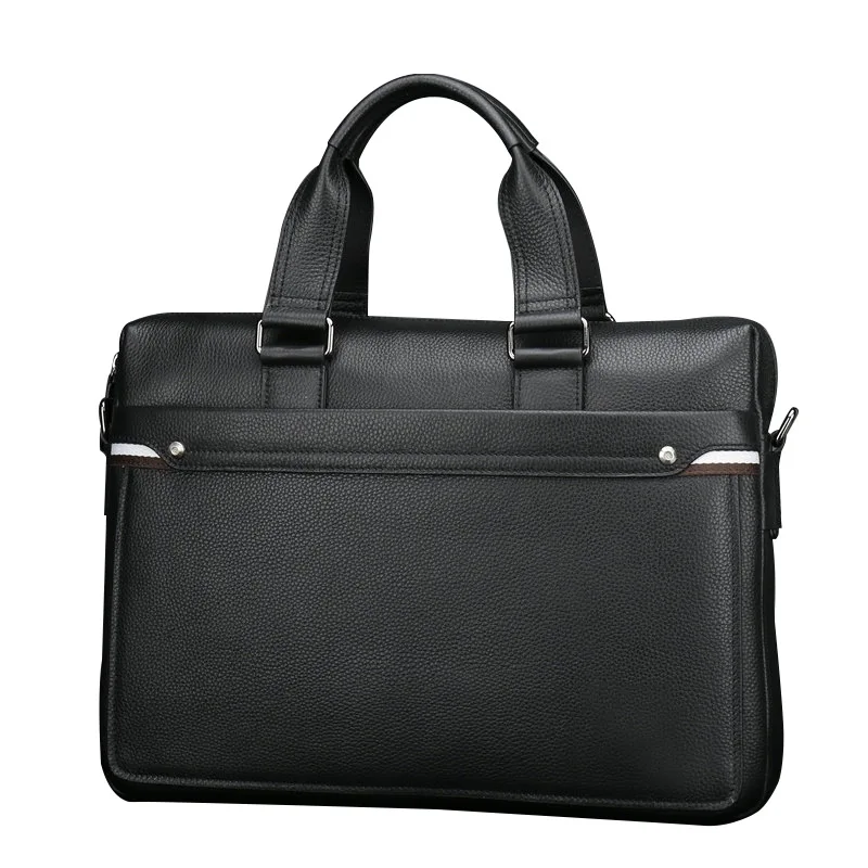 Sacs pour ordinateur portable en cuir de vache véritable pour hommes, étui à bombes, marque de luxe, sacs à main pour hommes, sac d'ordinateur Messenger 16 ", nouvelle mode, 2024