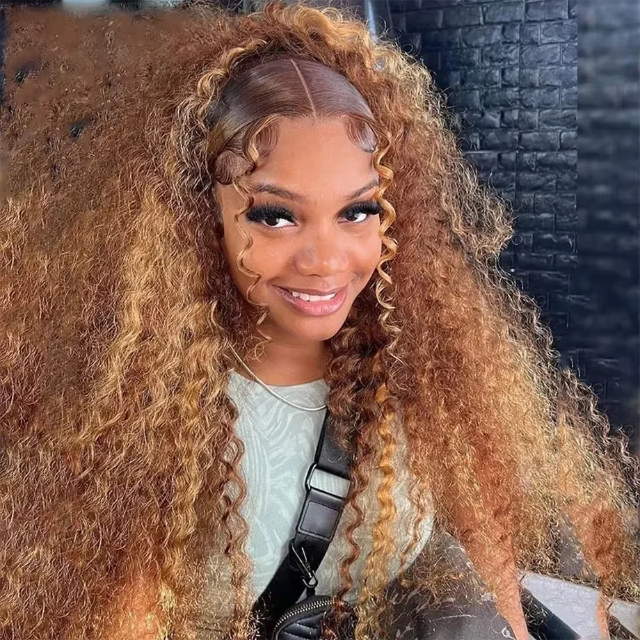 

Бразильский Highlight 250% Плотность Вьющиеся 13x4 HD Парик из натуральных волос на кружеве для женщин 28 30 32 дюйма Глубокая волна Парики с фронтальной застежкой на кружево