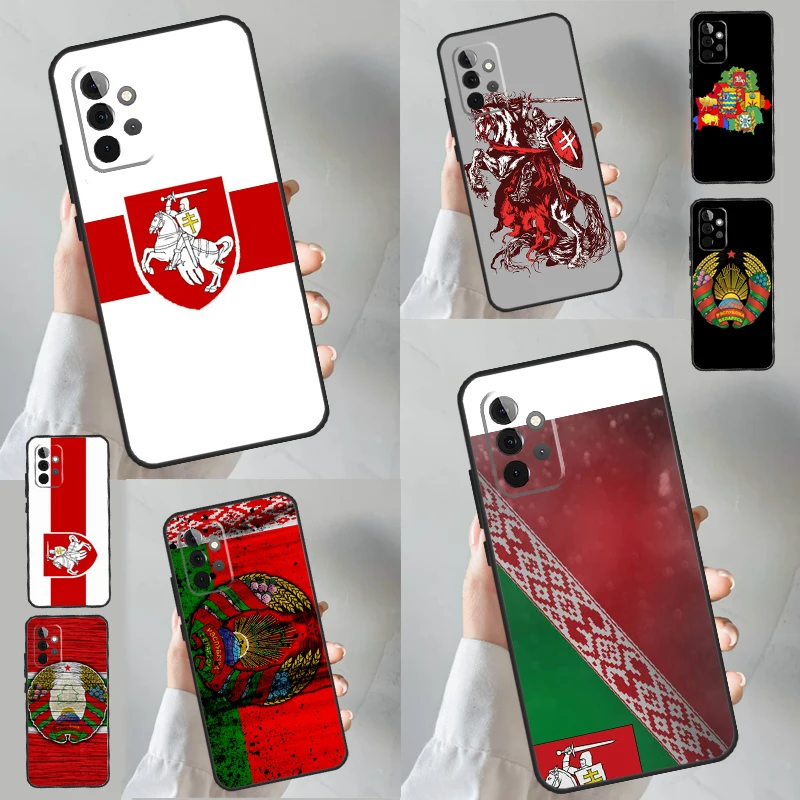 Belarus Flag Coat of Arms Case For Samsung Galaxy A53 A33 A23 A13 A52 A32 A22 A12 A52S A50 A51 A71 A14 A34 A54 Cover