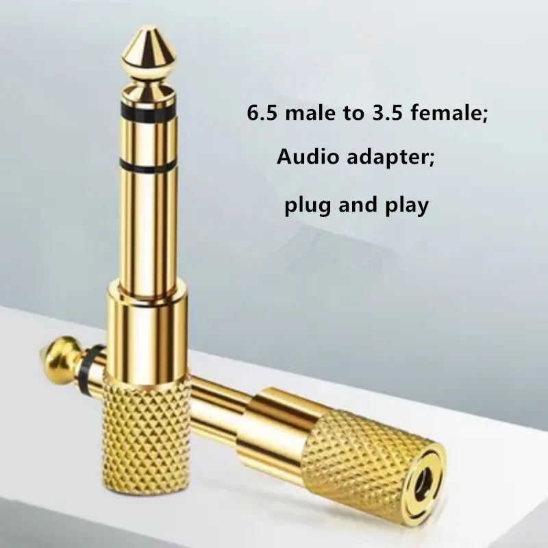 6.5 to 3.5 audio jack converter for electronic keyboard, electronic drum, piano, amplifier, speaker, headphone