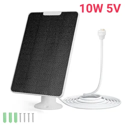 Solar Charging Panel with Rack and Screwdriver Portable Solar Panels 4W 5V 360° Rotation for Google Nest Camera Outdoor Indoor