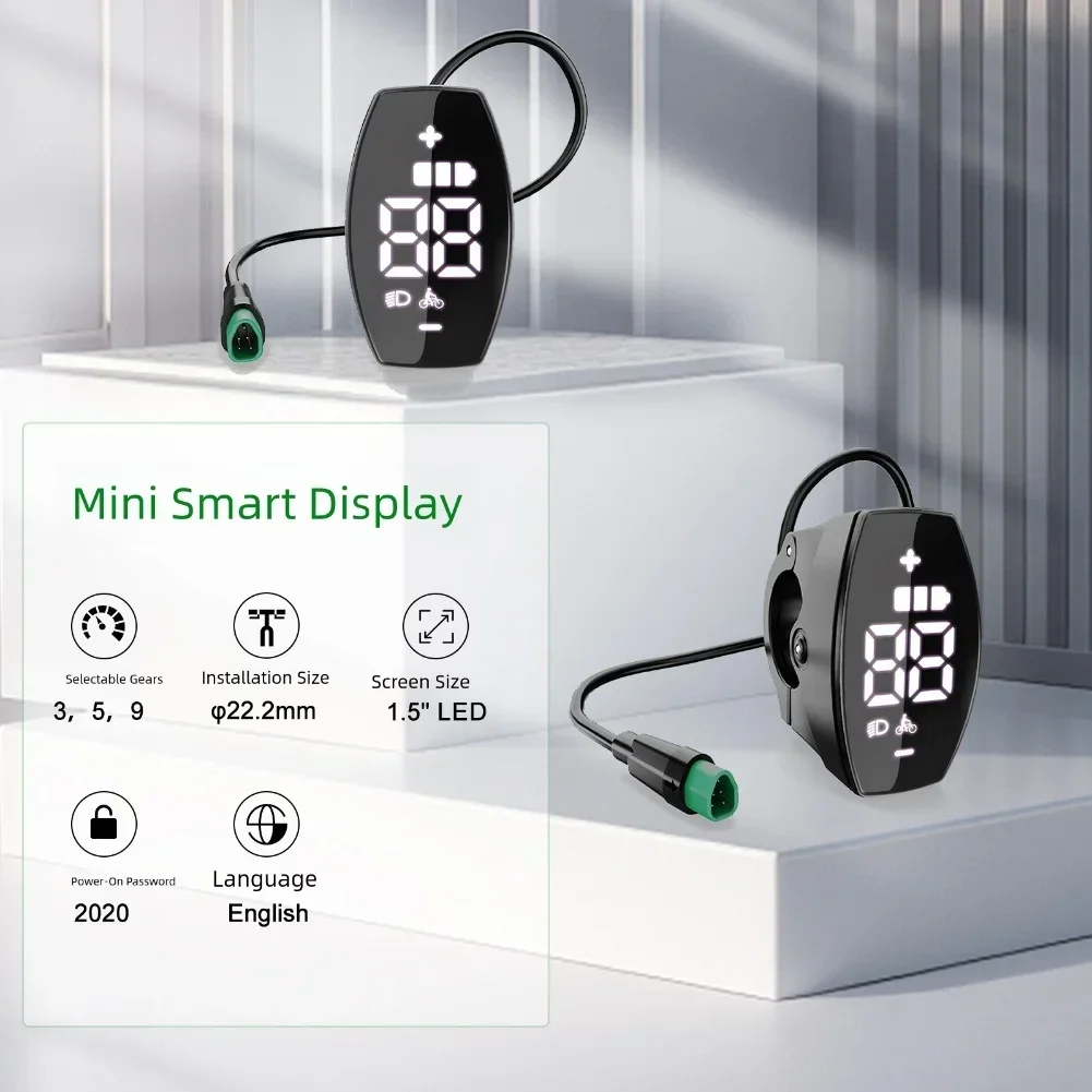 

Motor Display Ebike Display 1.5-inch HD LED Screen Adjustable Wheel Size IP67 Waterproof Rating For BAFANG Motors