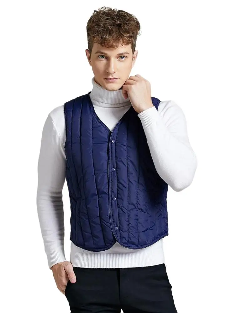 

Hot Sale Men Casual Trend Waistcoat Windproof Warm Lightweight Jacket High-quality Autumn Winter Men Vest Sleeveless Coat casaco