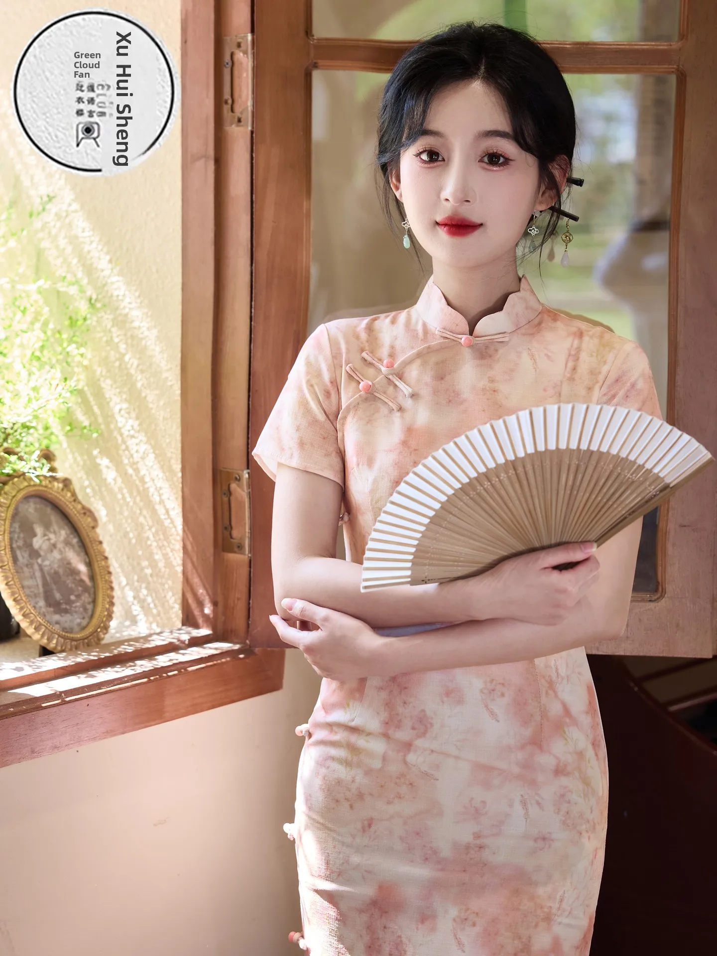 pink-young-sle-small-size-women's-ele-daily-wear-high-end-summer-new-model-breathable-floral-polyester-fiber