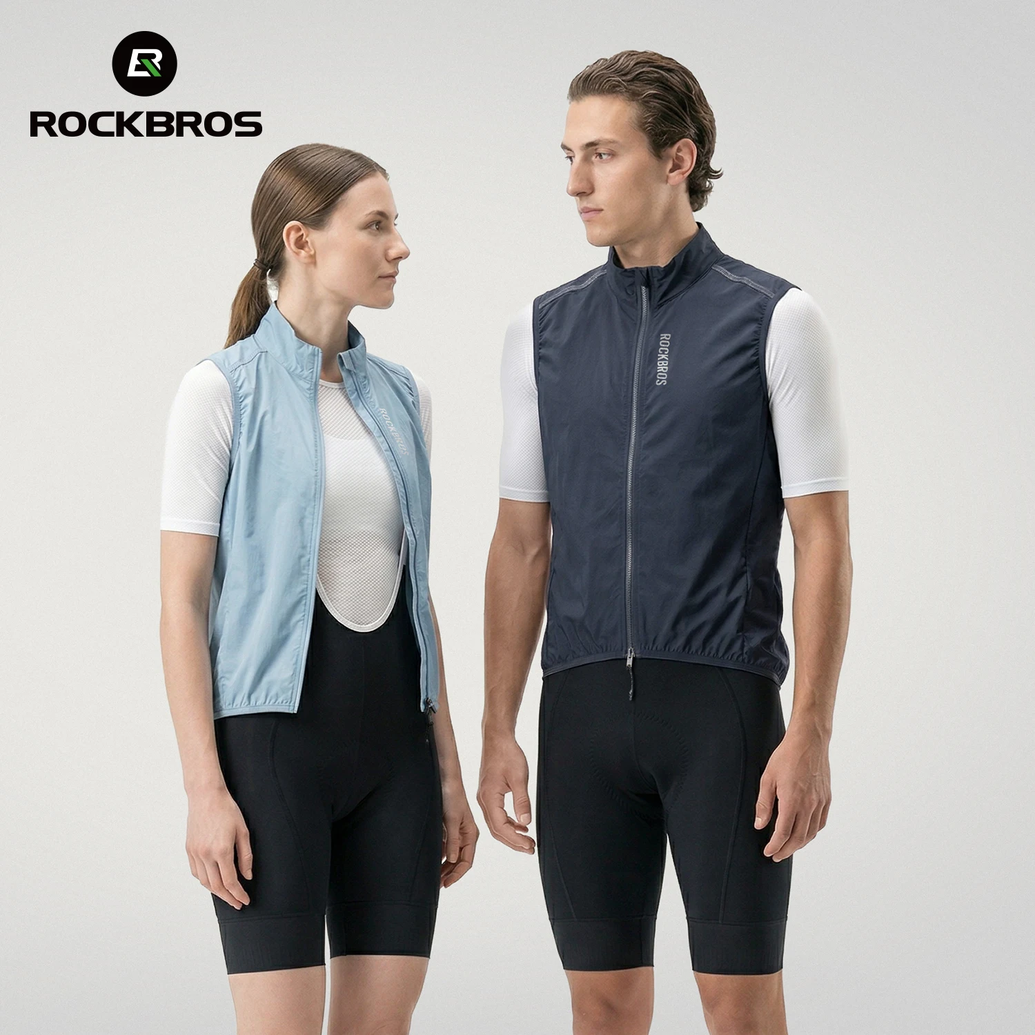 ROCKBROS Winddichte Fahrradweste Leichte Atmungsaktive Packbare Fahrradweste für Männer und Frauen Frühling Sommer Reitwindbreaker