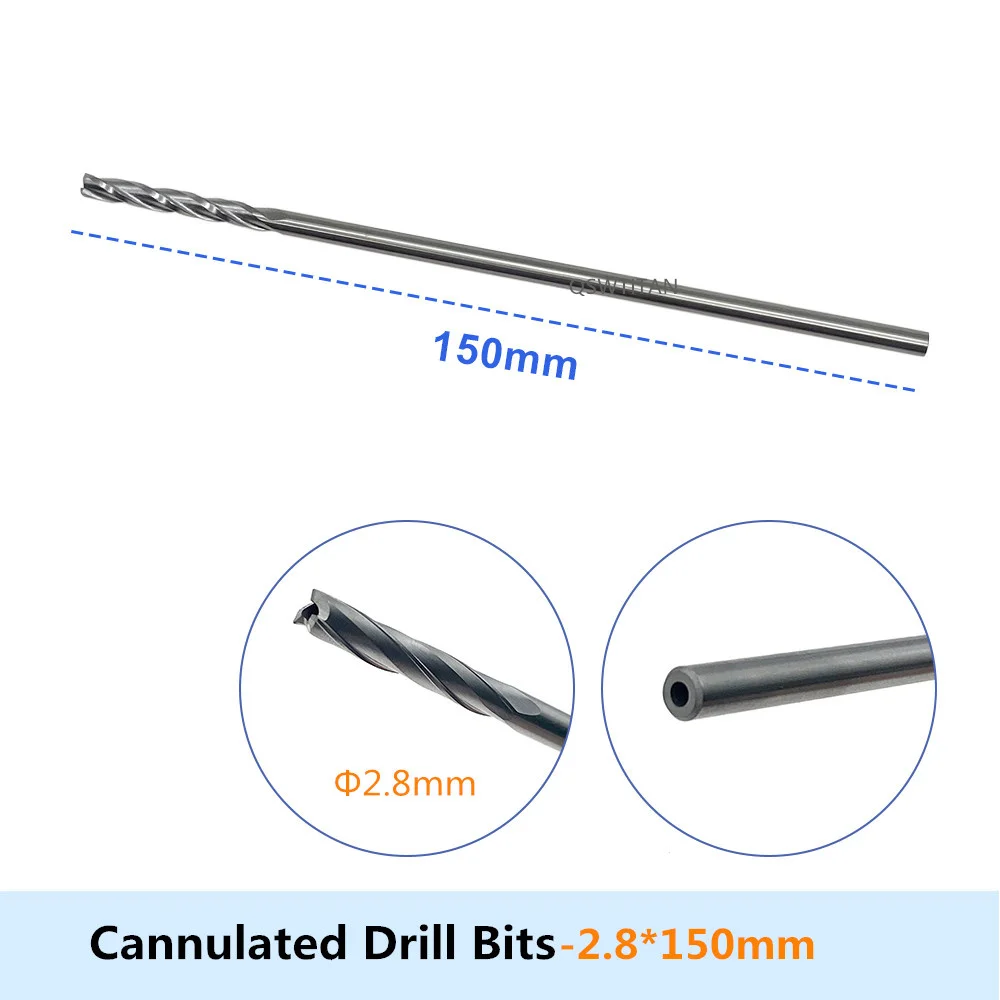 Autoclavable Bone Drill Bits Cannulated Drill Bits 150mm /250mm Orthopedic drill bits Veterinary Instrument