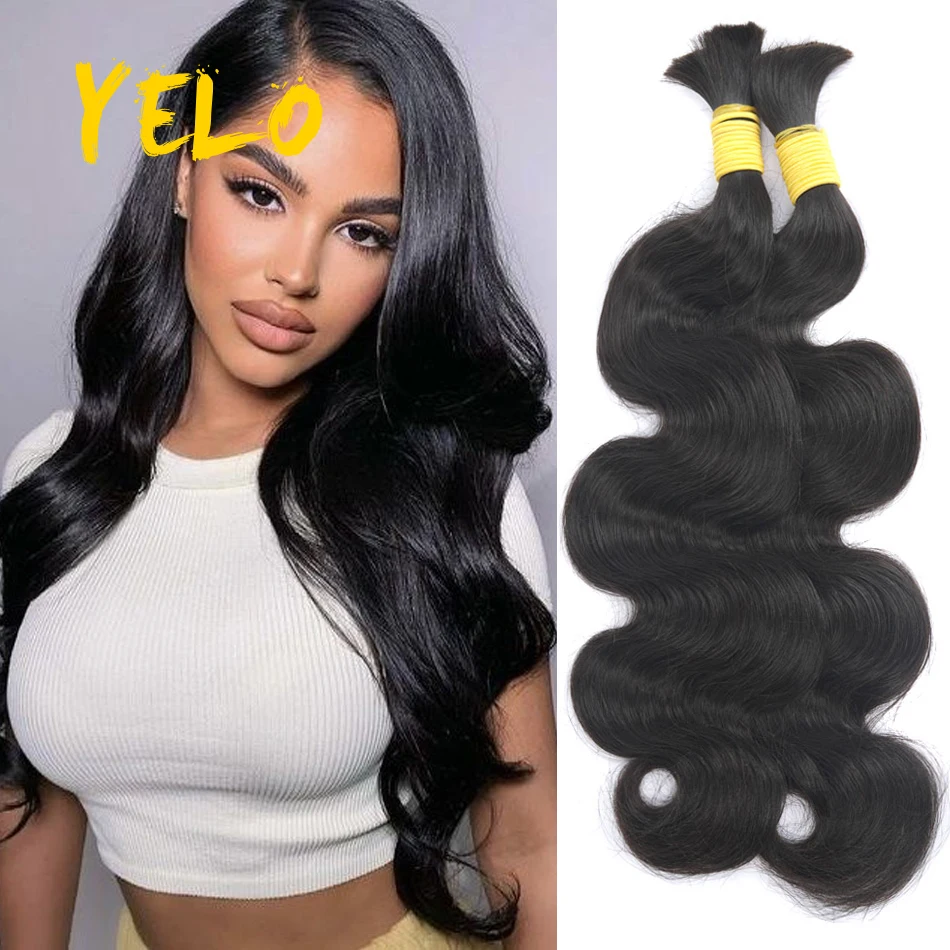 Hair Bulk For Braiding No Weft Human Hair Extensions Body Wave Natural Curvature Brazilian Remy Hair Healthy And Natural Ends