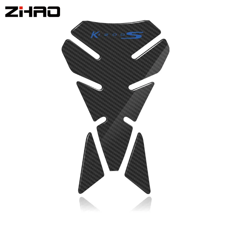 3D Carbon Fiber Motorcycle Fuel Tank Pad Cover Protector Decal Stickers For BMW K1200S K 1200S