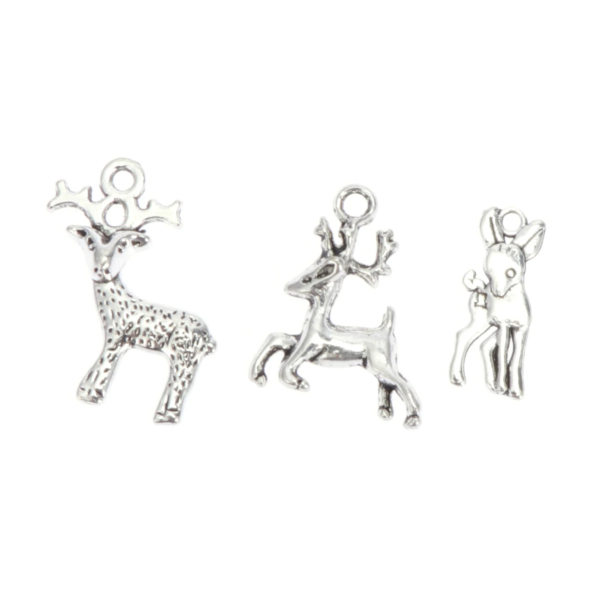 

50pcs Alloy Pendant Charms Christmas Theme DIY Jewelry Making Supplies Silver Pendants Accessories Craft Projects