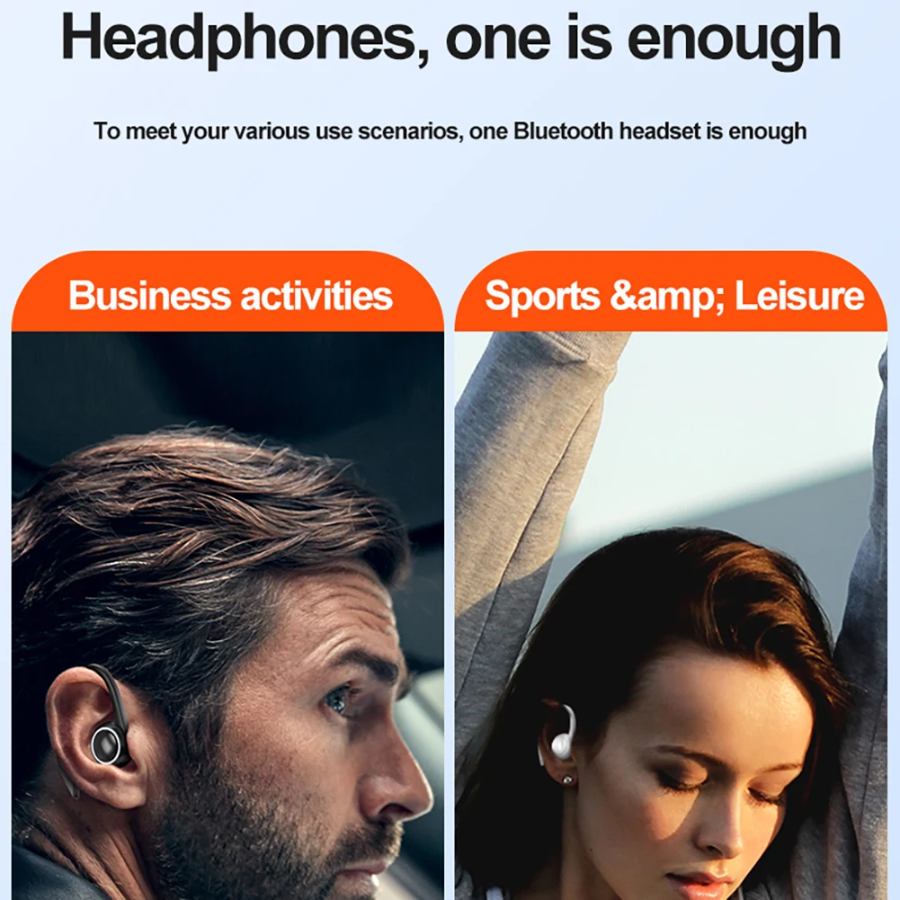 T10 Wireless Bluetooth-compatible 5.2 Earphone Hanging Ear Sports Waterproof Earbuds Noise-cancelling Business Headset