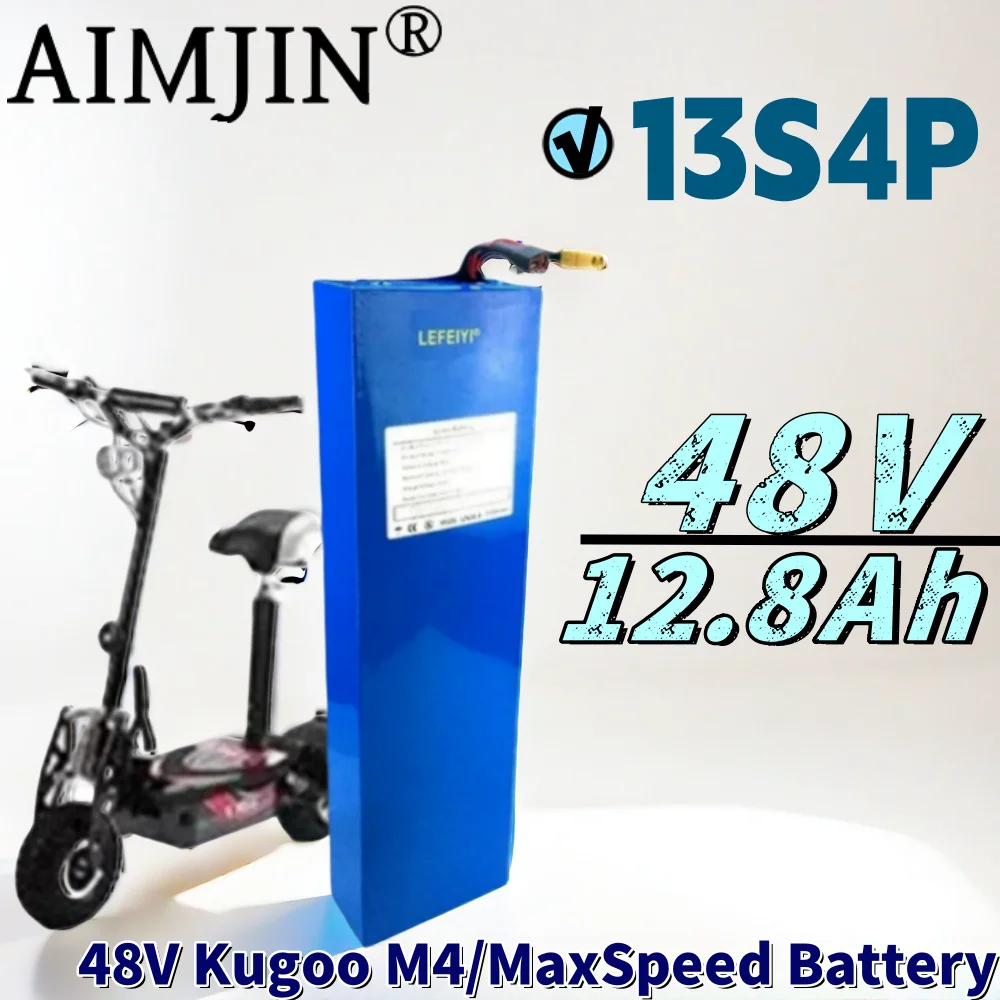 

Lithium ion battery 13S4P 48V 12800mAh suitable for 54.6V BMS electric bicycle and scooter batteries