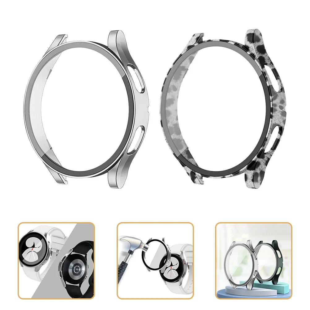 

2 шт. стильных защитных чехла для часов Watch4 40 мм, защитная пленка для экрана, устойчивая к царапинам, легкая рамка-накладка