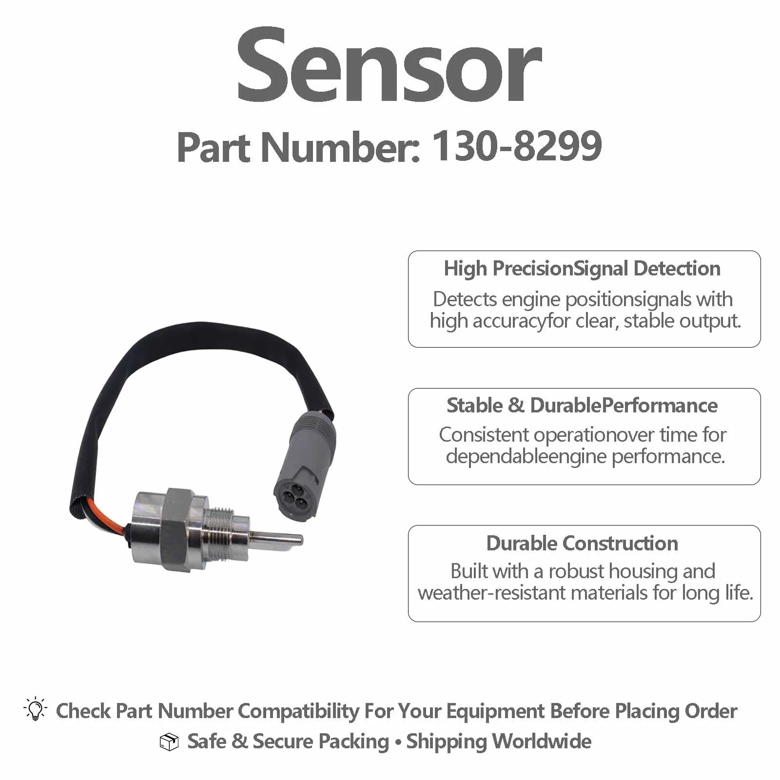 1308299 Temperature sensor For Caterpillar CAT G3516B G3516C G3516E G3520C G3512E G3520B G3520E G3516 C280-6 Marine products
