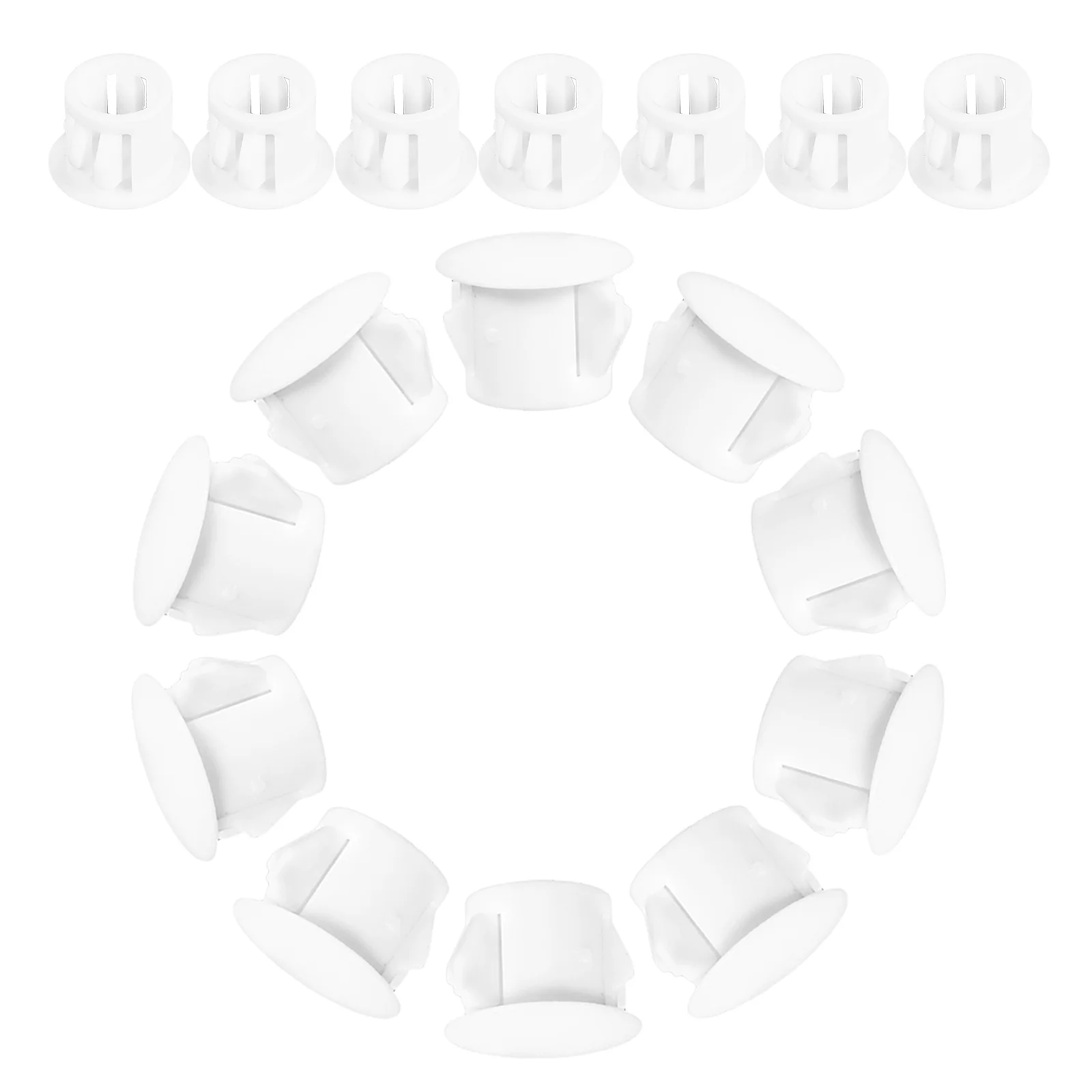 

200Pcs Plastic Hole Plugs for Tiles Furniture Round Snap- Cover Screw Holes Dust Proof Decorative Finishing DIY Accessory