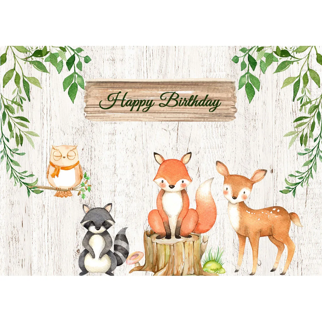 Safari festa de aniversário fundo floresta selva dos desenhos animados animal decoração do chuveiro do bebê criança banner personalizado pano de fundo photozone photocall