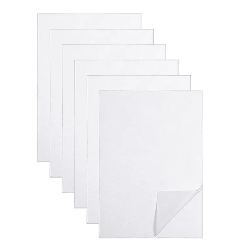 

A14E-6 листов липкого водорастворимого стабилизатора вышивки, растворяемая бумага для печати для печатной вышивки