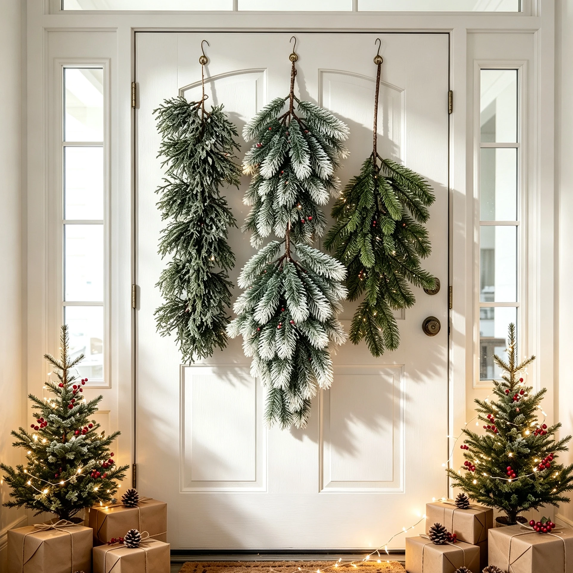 Artificial Plants Cypress Swag Christmas Garland Outdoor Wedding Garden Party Home Table Wall Arch Scrapbook DIY Decoration Prop