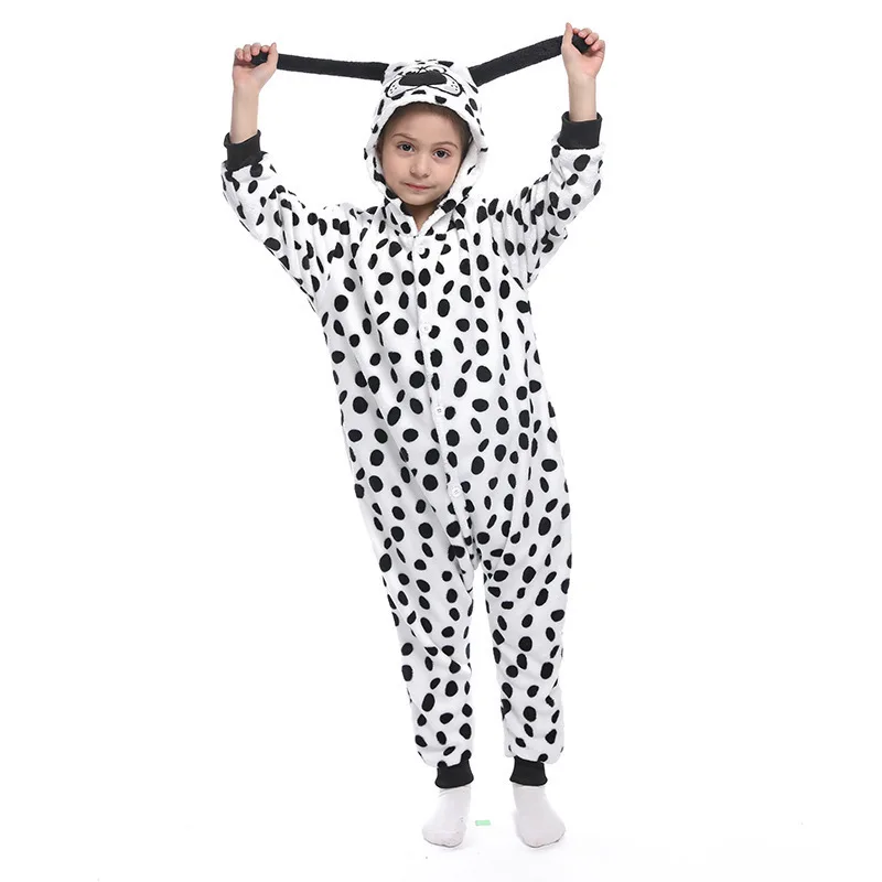 Kids Cosplay Pajamas Animal Sleepwear Rainbow Star Rabbit Jumpsuits Boys Girls Pijamas Suit Children Pajamas Spotted Dog Bunny