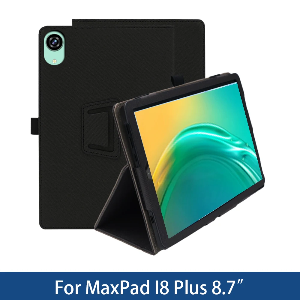 Funda Case For Bmax I8 Plus 8.7' 2025 Tablet PC PU Leather Two-fold Stand Adsorption Case Cover with Hand Strap