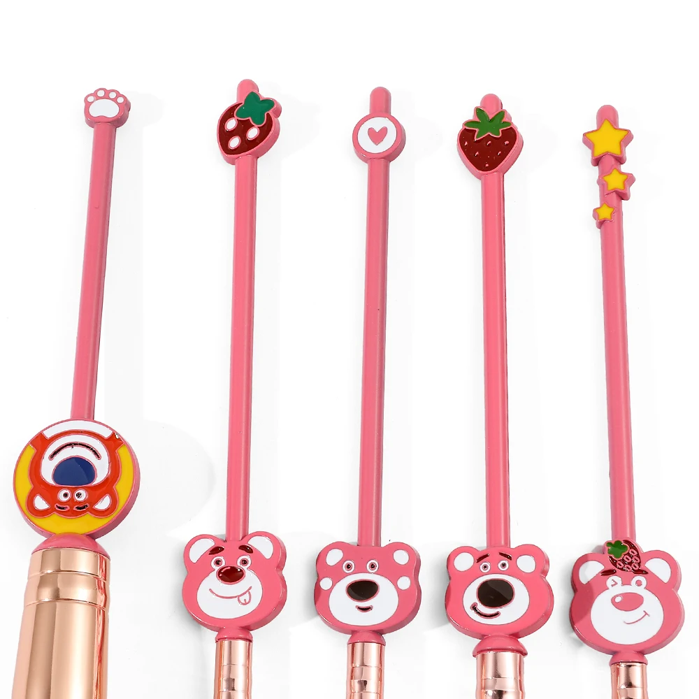 5 uds Disney Lotso brocha de maquillaje Cosplay brocha de maquillaje cara polvo cosmético resaltar mezcla ceja sombra de ojos cepillo niñas