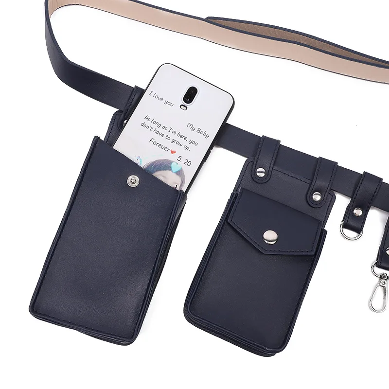 Zwei Stück Lokomotive Paket Neue Telefon Taschen Weibliche Umhängetasche Modische PU Gürtel Taille Tasche Trendy Umhängetasche – Detail 20