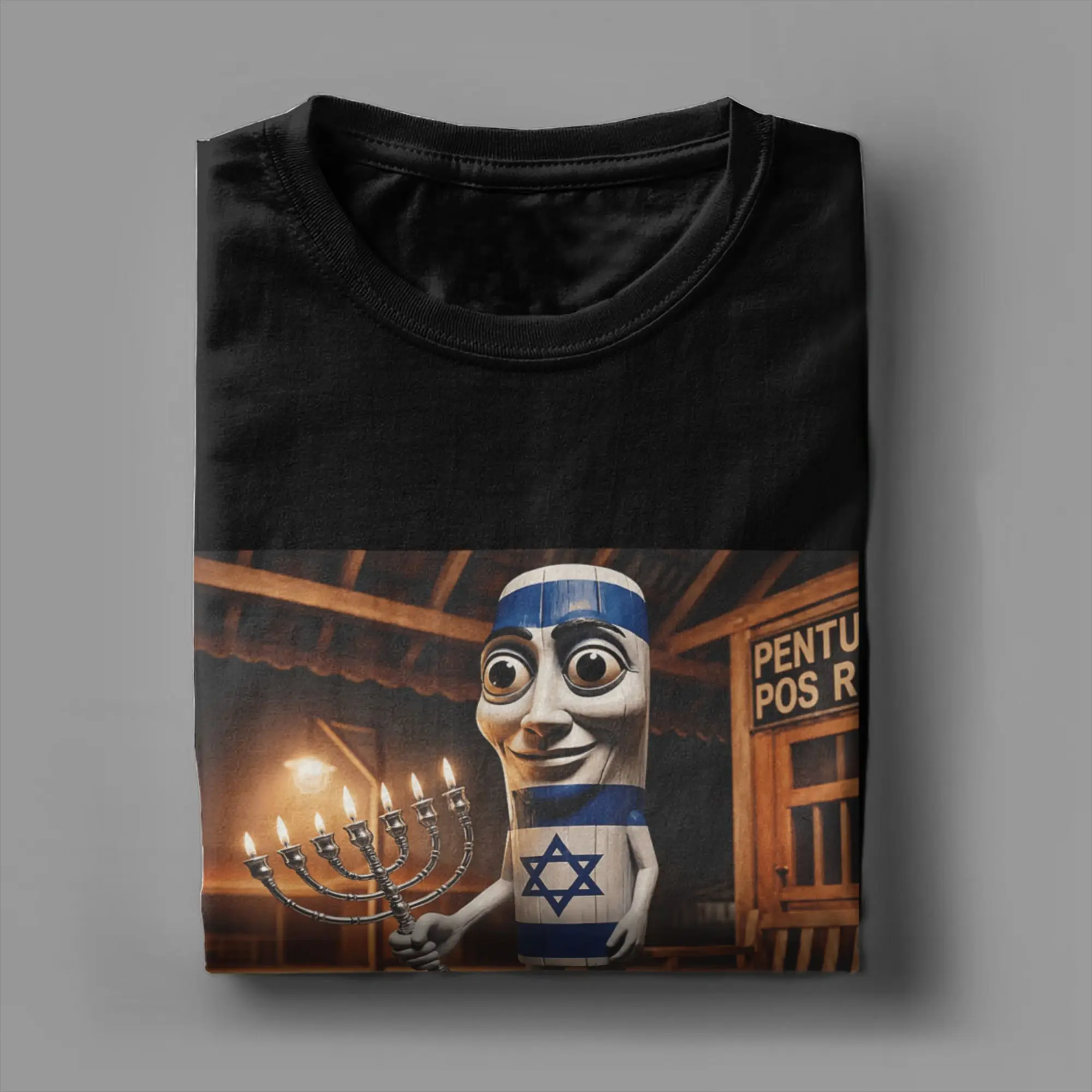 Tung Tung Tung Sahur Jewish Italian Brainrot Meme Men's T Shirt Funny Tee Shirt Short Sleeve Crewneck T-Shirt Pure Cotton Summer