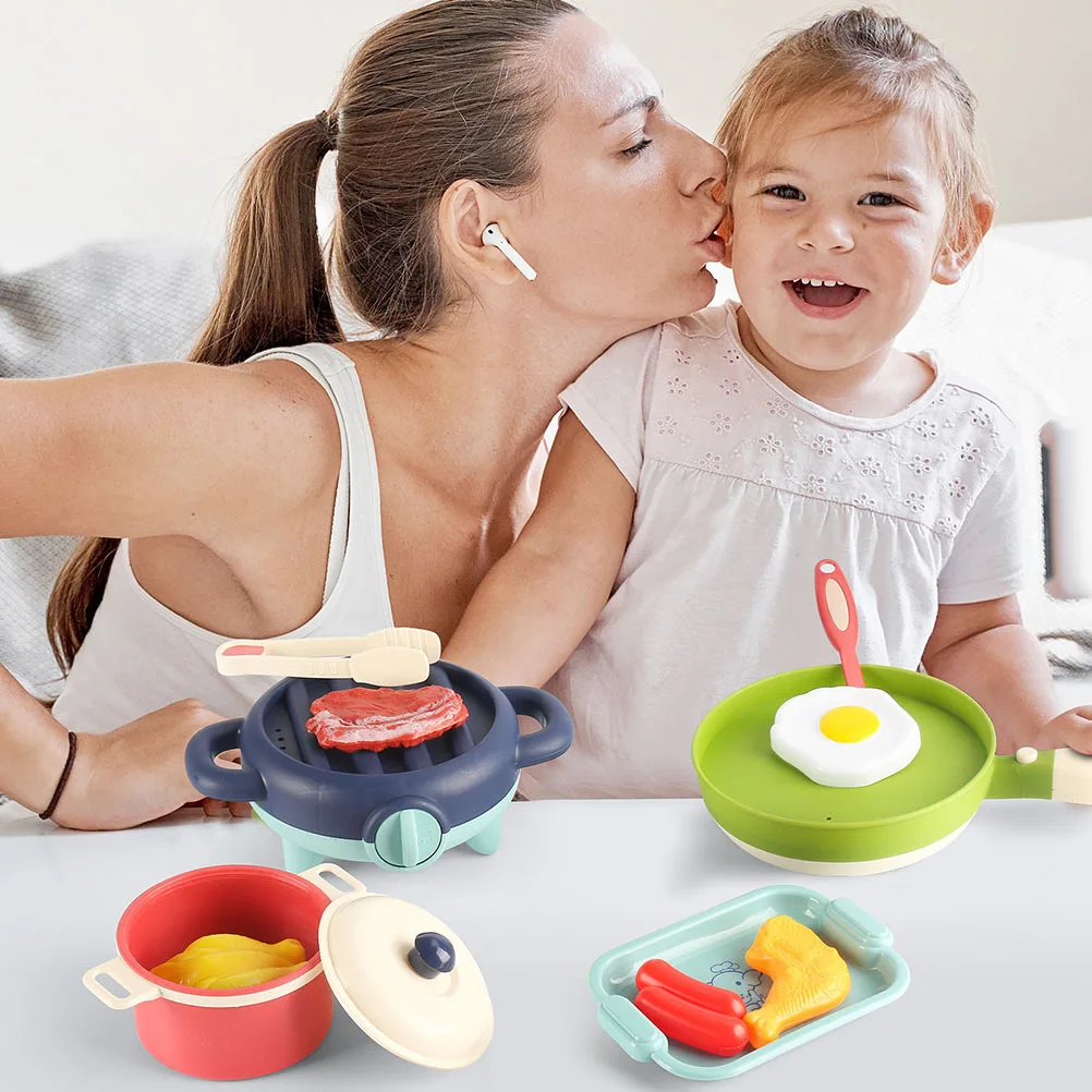 1 セット電気オーブン子供用調理セット模擬キッチンおもちゃ子供のための創造的な教育ギフトキッチンをテーマにしたおもちゃ