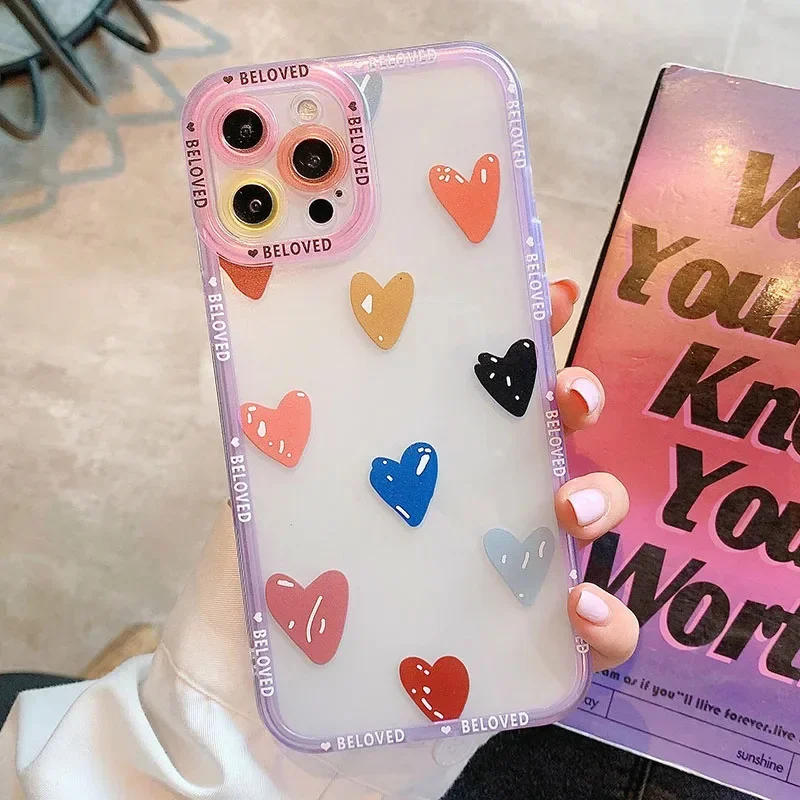 모토로라 모토 엣지 40 프로 G53 G30 G32 G73 G72 G71 G22 G52 G60 G60S G9 플레이 플러스용 TPU 그래피티 러브 하트 케이스