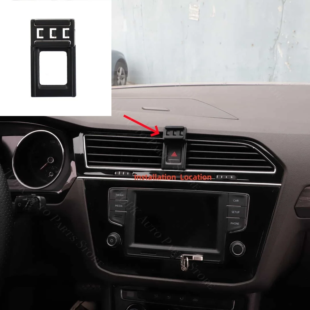 For Volkswagen VW Tiguan AD L 2017-2021 Car Phone Holder Special Fixed Bracket Base 15W Wireless Charging Cars Accessories
