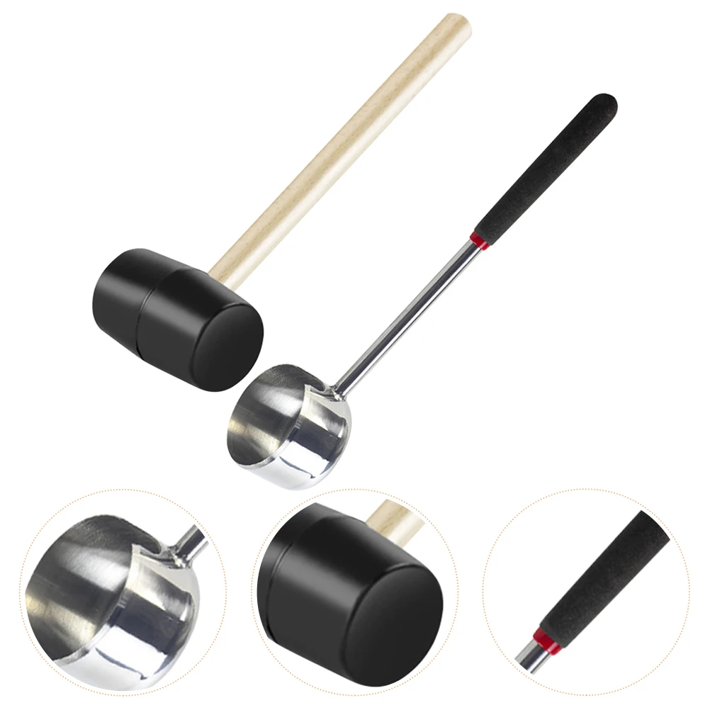 

2Pcs Coconut Openers Set Stainless Steel Wood H Rubber Hammer Kitchen Supplies Coconuts Tools Easy Use